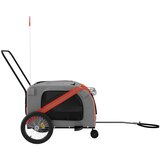 Prikolica za bicikl za ljubimce narančasto-siva tkanina/željezo | shoptok.hr
