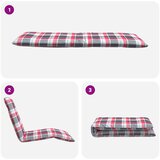  Sklopiva ležaljka za sunčanje s crvenim kariranim uzorkom 175x54x8,5 cm Oxford tkanina | shoptok.hr