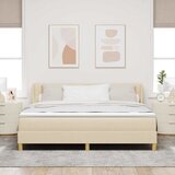  s opruga kutije s uzglavljem Krema 200 x 180 cm tkanina | shoptok.hr