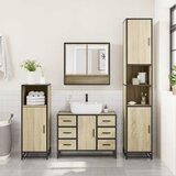  4-dijelni set kupaonskog namještaja boja hrasta sonome drveni | shoptok.hr