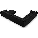 Mazzini Sofas Crna baršunasti kutna garnitura (s lijevim kutom/u obliku slova "U") Vanda – | shoptok.hr