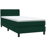 Box Spring krevet s madracem tamnozeleni 80x220 cm baršun | Eponuda.ba