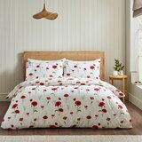 Catherine Lansfield Crvena posteljina za krevet za jednu osobu 135x200 cm Poppy – | shoptok.hr