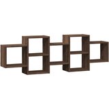 Maison Chic Stenska polica - Viseča Polica rjavi hrast 129x18x42 cm inženirski les, (21794062) | Shoptok.si