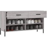  Klupa za cipele siva boja hrasta 102x35x55 cm konstruirano drvo | shoptok.hr