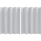 vidaXL Zavjese sa zavjesama 2 pcs Svijetlo siva 140 x 140 cm Poliester | shoptok.hr