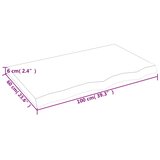 Stolna ploča svjetlosmeđa 100x60x(2-6) cm tretirana hrastovina | shoptok.hr