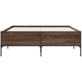  Okvir kreveta boja hrasta 120x200 cm konstruirano drvo i metal | shoptok.hr