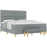  Krevet s opruga kutije Svjetlosiva 200 x 180 cm tkanina | shoptok.hr