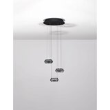 Nova Luce Mat črna steklena LED zatemnitvena viseča svetilka ø 35 cm Jailyn – | Shoptok.si