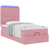 vidaXL Okvir kreveta s madracima ružičasti 90x190cm baršunasti | shoptok.hr