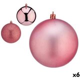  Set božićnih kuglica Roza Plastika 12 x 13 x 12 cm (6 kom.) Cijene