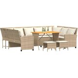  4-dijelni set vrtnih sofa s jastucima bež od poliratana | shoptok.hr