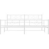  Metalni okvir kreveta uzglavlje i podnožje bijeli 183x213 cm | shoptok.hr