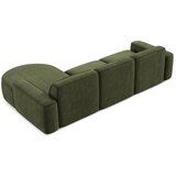 Makamii Zelena kotna sedežna garnitura iz šenilje (desni kot/z ležalnikom) Omao – | Shoptok.si