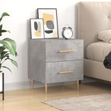 vidaXL Nočna omarica betonsko siva 40x35x47,5 cm inženirski les | Shoptok.si