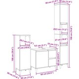  3-dijelni set kupaonskog namještaja boja hrasta sonome drveni | shoptok.hr