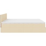  Otomanski posteljni okvir z vzmetnicami krem 200x200 cm blago, (21653221) | Shoptok.si