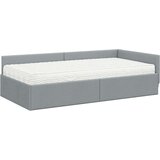  Kotni okvir postelje z matrico Drugo 2 pcs Svetlo siva blago, (5000121549) | Shoptok.si