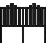  Uzglavlje za krevet crno 126 x 4 x 110 cm od masivne borovine | Eponuda.com