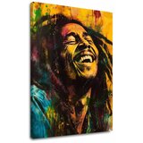  Slika Bob Marley - Jamajčanska zvijezda | 100% originalno akrilno oslikano 60x90 cm | shoptok.hr
