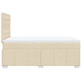  Krevet s oprugama i madracem krem 120 x 200 cm od tkanine Slike