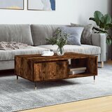 vidaXL Klubska mizica dimljeni hrast 90x60x35 cm inženirski les Cene
