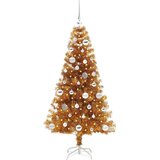 vidaXL Božićno drvce s 150 LED svjetlima s stalakom Zlatno 150 cm PET | shoptok.hr