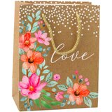 GIFT Bag Love Inscription Flowers 23 x 18 x 10.5 cm | Shoptok.si
