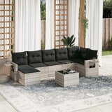vidaXL 8-dijelni set vrtnih sofa od poliratana s jastucima svjetlosivi | shoptok.hr