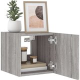 vidaXL Stenska TV omarica z LED lučkami siva sonoma 30,5x35x30 cm | Shoptok.si