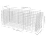  Gabionska sadilica čelična 270 x 90 x 100 cm | shoptok.hr