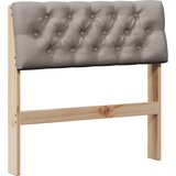  Tapecirani uzglavlje Sivo-smeđa 80 cm Čvrsto borovo drvo | Eponuda.com