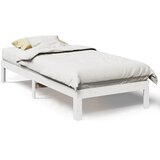 Maison Chic Posteljni okvir - Enojna postelja - Postelja za odrasle brez vzmetnice bel 80x200 cm trdna borovina-J6927, (21773779) | Shoptok.si