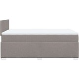 vidaXL Krevet s oprugama i madracem smeđesivi 120 x 190 cm od tkanine | shoptok.hr