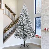 vidaXL Umetna predpražena božična jelka s setom kroglic Zelena 400 cm | Shoptok.si