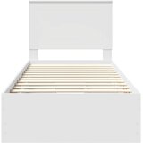  Krevetna konstrukcija Bijelo 75 x 190 cm Inženjersko Drvo | Eponuda.com