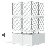  Vrtna saksija 3 pcs Bijeli 80 x 80 x 142 cm Plastika | Eponuda.ba
