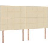  Krevet S LED lampica s uzglavljem Krema 160 x 200 cm tkanina | shoptok.hr