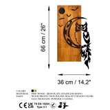WALLXPERT Zidna dekoracija Sova, 36x66x3 cm, Smeđa boja | Eponuda.ba