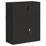 Ormarić za spise crni 90 x 40 x 110 cm čelični | shoptok.hr