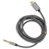 LINQ usb moški avdio kabel na moški 6,35 mm vticnica najlonska pletenica 3 m, - siva, (20630329) | Shoptok.si
