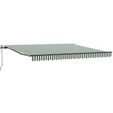  Skrovita tenda Zelena i bijela 400 × 300 cm Tkanina i Aluminij | Eponuda.ba