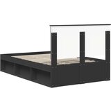  Konstrukcija postelje Črna 120 x 200 cm Masivno borovo les, (5000103442) | Shoptok.si
