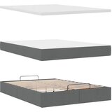  Otomanski krevet s madracem i LED tamnosivi 140x200 cm tkanine | shoptok.hr