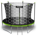 Neo-Sport vrtni trampolin 252 cm (8 ft) s unutarnjom mrežom i ljestvama, zeleni | shoptok.hr