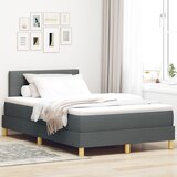 vidaXL krevet s kutijom s madracem tamno siva 120x200 cm tkanina Cijene