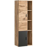 MID.YOU Srednje Visoka Omara Grado, Barva Hrasta, Siva | Shoptok.si