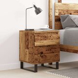 vidaXL Nočna omarica Old Wood 40x35x50 cm Inženirski les | Shoptok.si