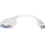 Goobay Mini DVI/VGA adapterski kabal,bel, 0,2 m